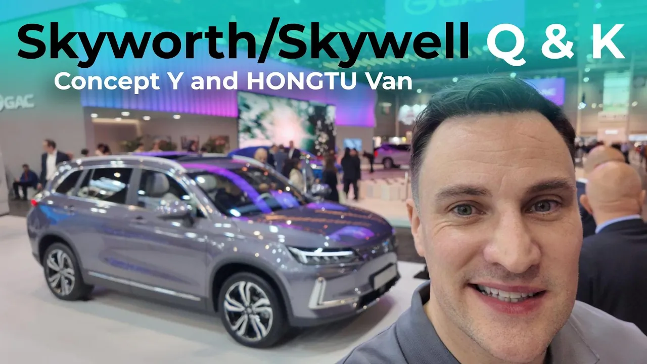 Skyworth / Skywell 1st look around the Q, K, Concept Y and HONGTU van.