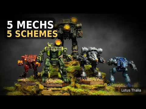 BattleTech Clan Command Star Painting | 5 Mechs, 5 Color Schemes #lotusthalia #battletech