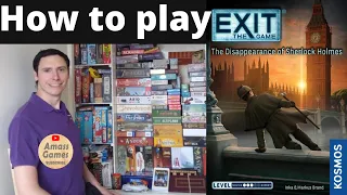 Exit: the Game - The Disappearance of Sherlock Holmes.How to play #escaperoom #boardgame AmassGames
