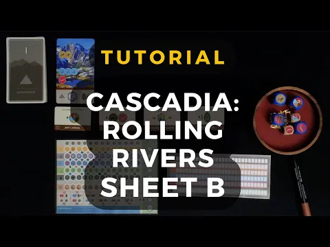 Cascadia Rolling Rivers Sheet B Tutorial Playthrough (Partial) | DaniCha