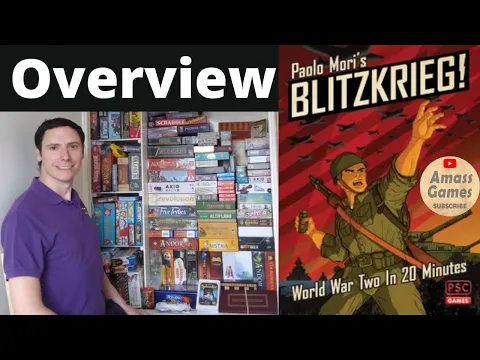 Blitzkrieg World War Two in 20 Minutes two player board game unboxing Mori * AmassGames * PSC