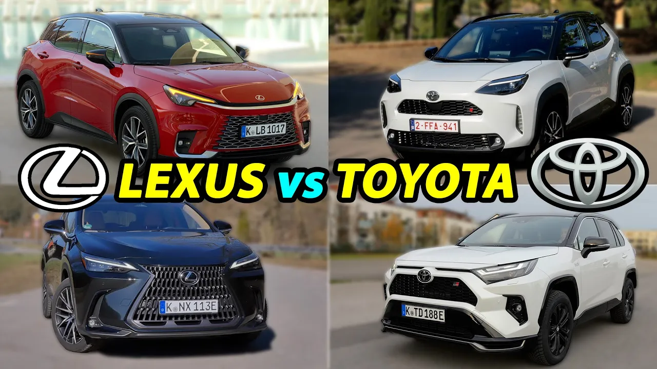Toyota or Lexus? Toyota Yaris Cross vs Lexus LBX, C-HR & Corolla Cross vs Lexus UX & RAV4 vs NX