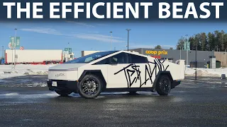 Tesla Cybertruck Long Range range test