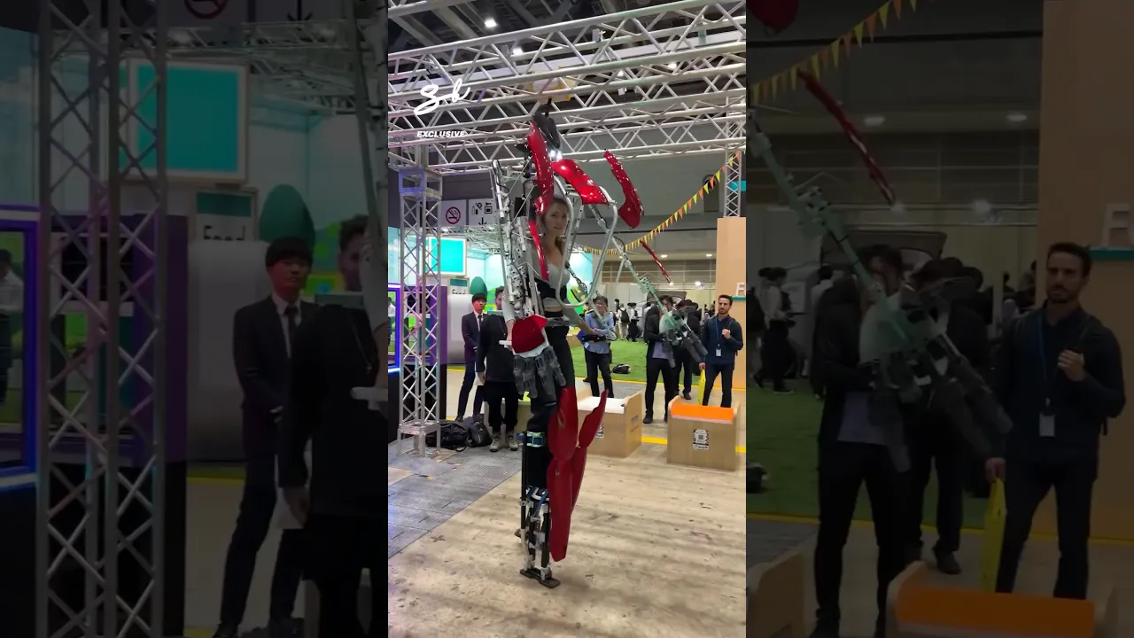 We tested out a fully-functioning $10,000 exoskeleton! 🤖💪 #tokyo #exoskeleton #japan