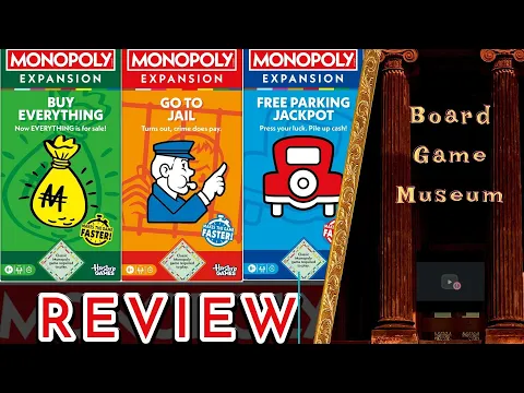 Monopoly Expansions: Buy Everything, Go To Jail, Free Parking Jackpot Board Game Review