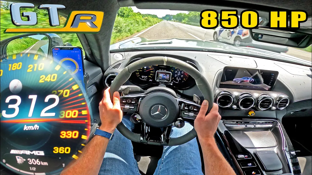 850HP Mercedes AMG GTR SIMON Motorsport | 312KM/H POV on AUTOBAHN