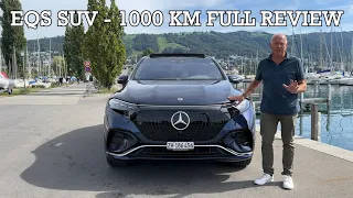1000km Full Review of the Mercedes EQS SUV - 10,000 VIEWS!