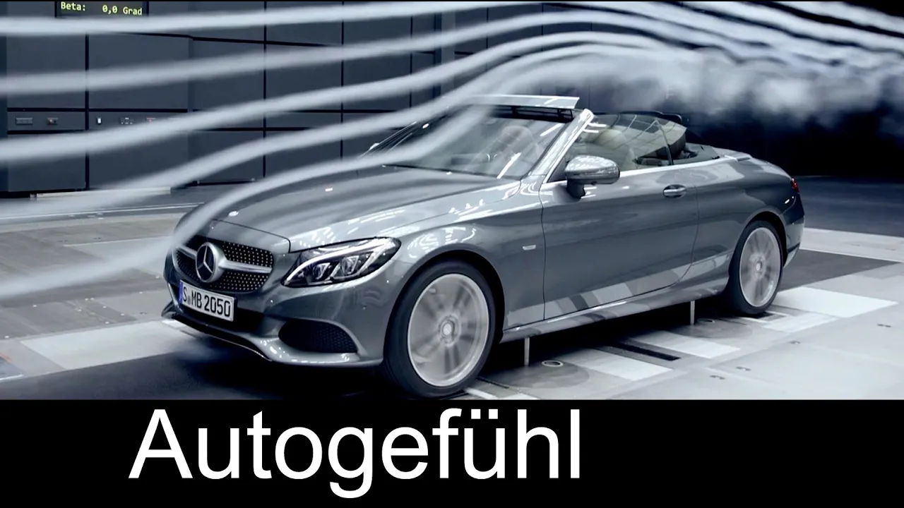 Mercedes C-Class Cabriolet Aircap aerodynamics technology convertible air flow C-Klasse new neu