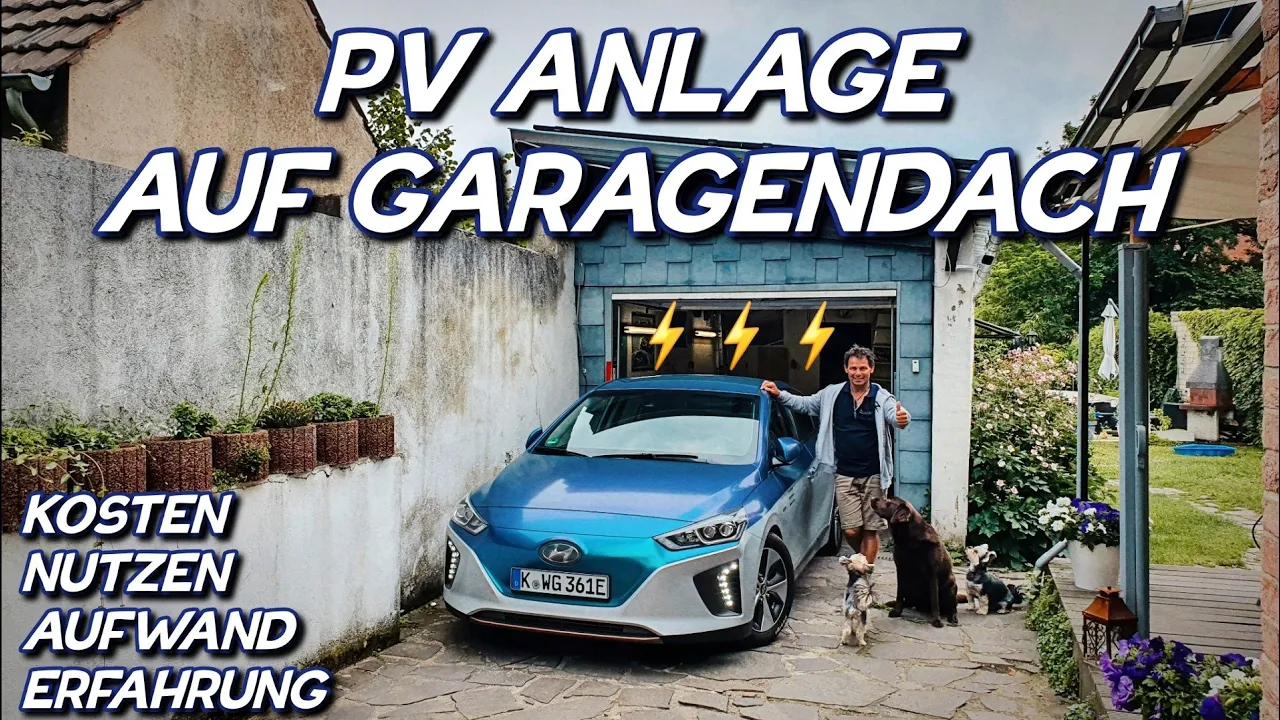 PV Anlage auf dem Garagendach! Kosten Nutzen Erfahrungsbericht. #photovoltaik #elektromobilität