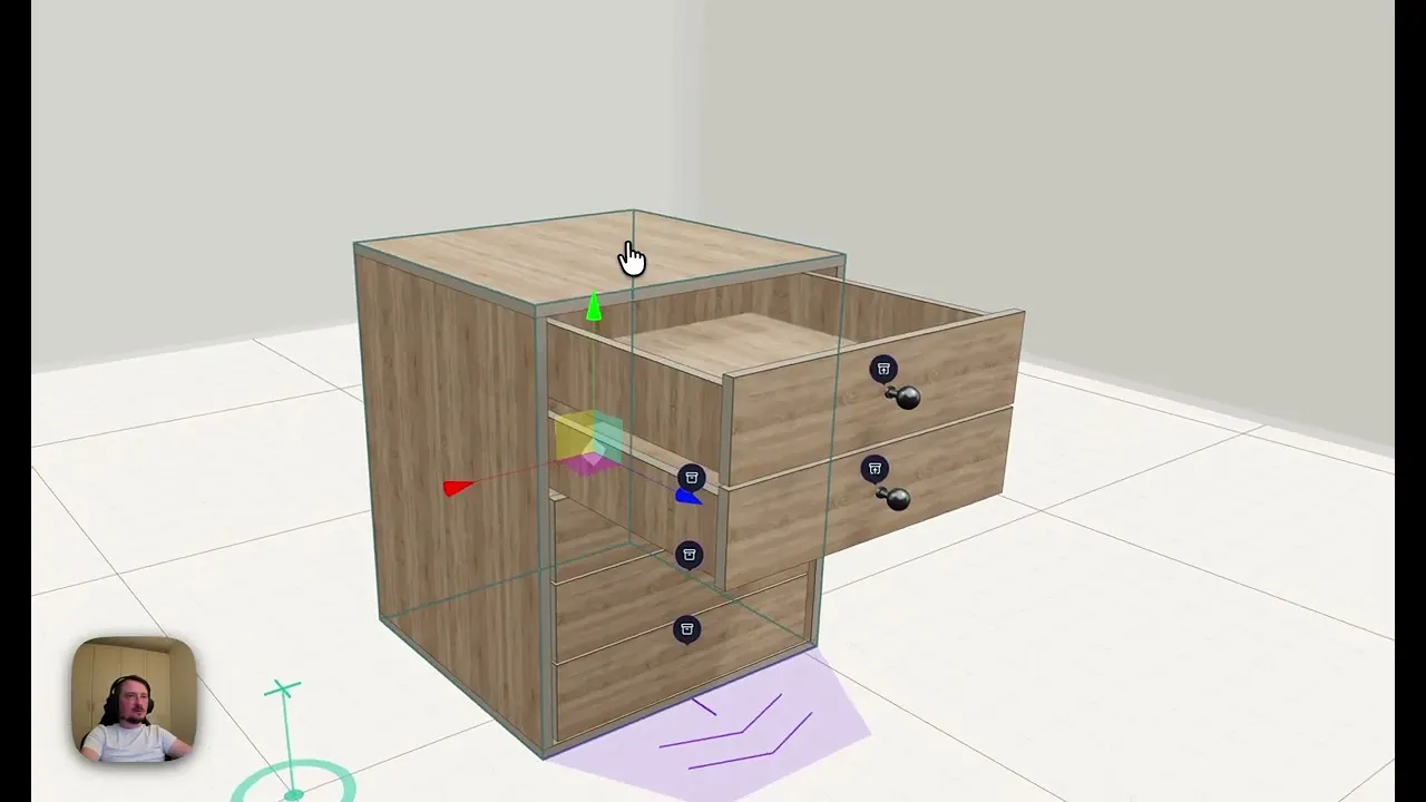 Thumbnail for 3D furniture handles, legs and sloped room creator