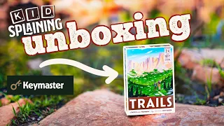Unboxing TRAILS from Keymaster Games | Kidsplaining Boardgame Unboxing