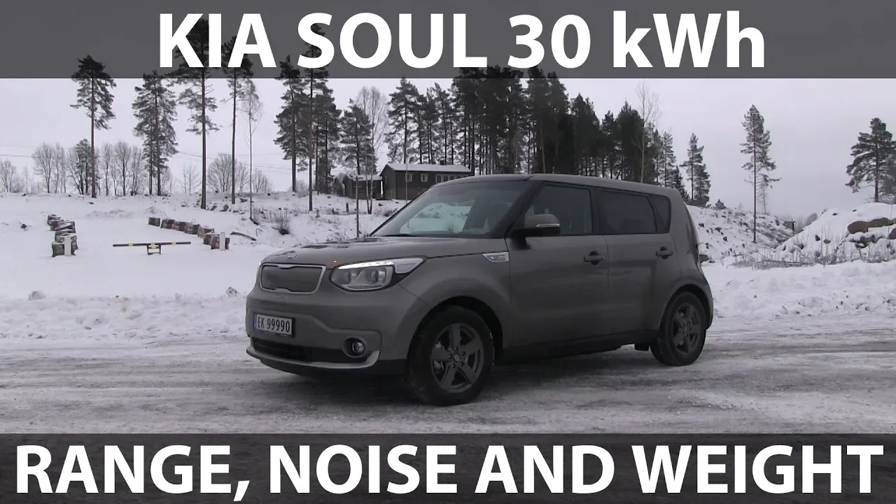 Kia Soul 30 kWh range, noise and weight tests