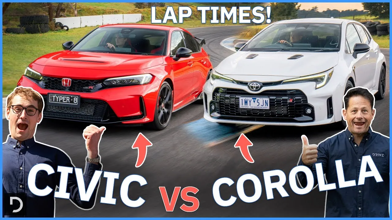Which Is The Better Hot-hatch? | The Honda Civic Type-R Vs Toyota Corolla GR | Drive.com.au