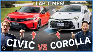 Which Is The Better Hot-hatch? | The Honda Civic Type-R Vs Toyota Corolla GR | Drive.com.au