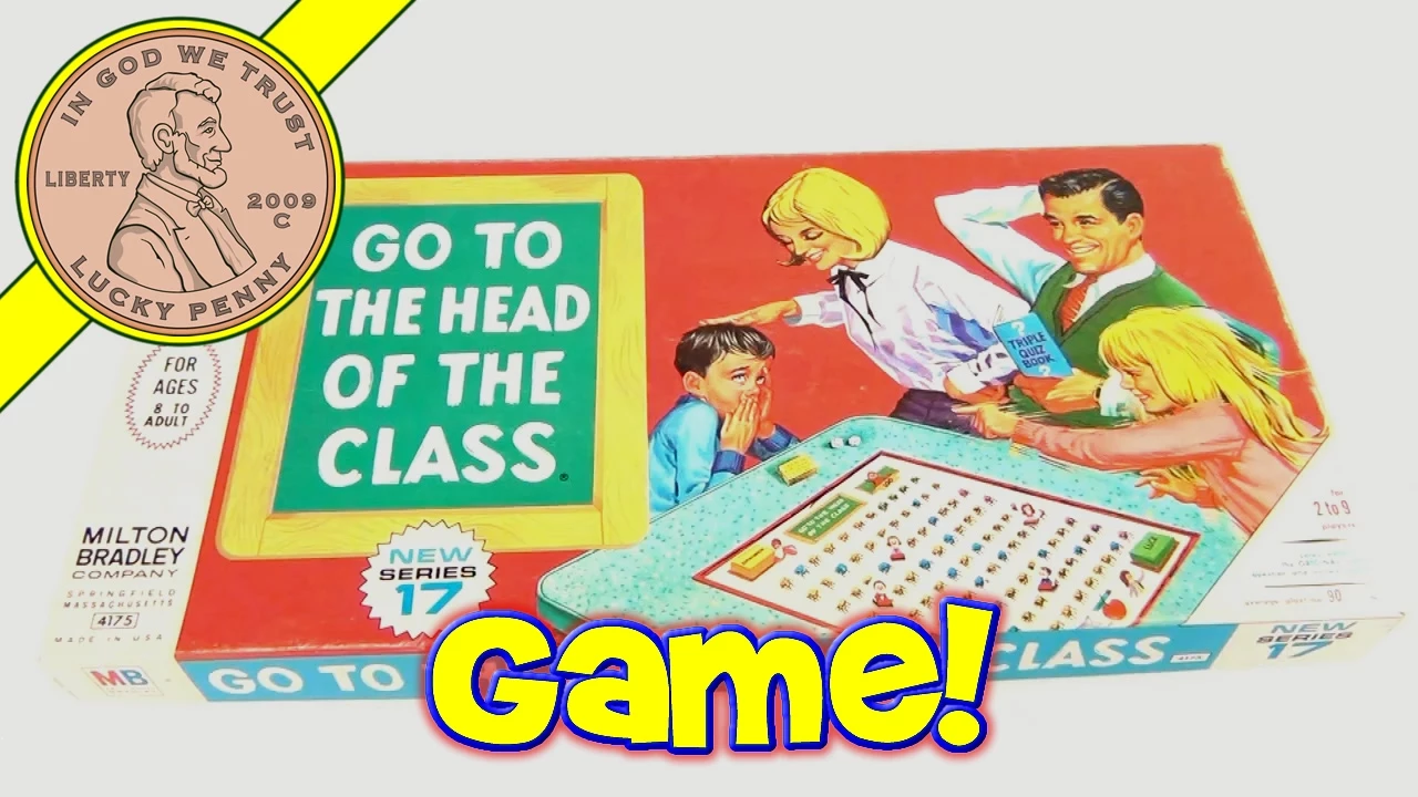 How TO Play The Game Go To The Head Of The Class Board Game - Series 17, 1967 Milton Bradley