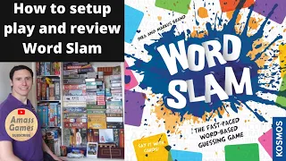 Word Slam team board game how to setup play and review party mi  AmassGames #fun #boardgame #party