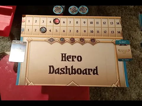 Massive Darkness 2 Dashboard Playmatt to keep track of mana and health.