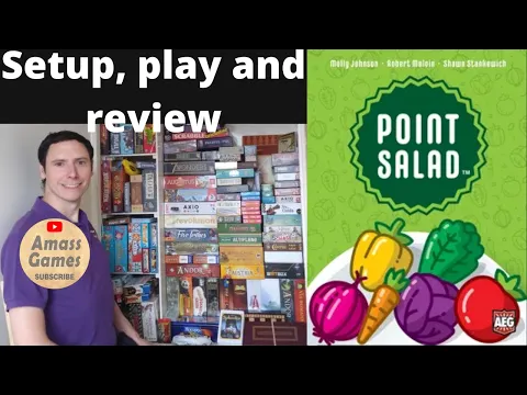 Point Salad how to setup play and review - AEG AmassGames #cards games #quick #healthy #gametok