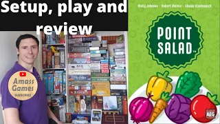 Point Salad how to setup play and review - AEG AmassGames #cards  games #quick  #healthy  #gametok