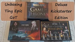 Unboxing Tiny Epic Game of Thrones Deluxe Kickstarter Edition