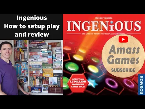 Ingenious abstract strategy board game - how to setup play and review Reiner Knizia * AmassGames *