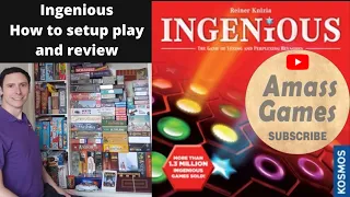 Ingenious abstract strategy board game - how to setup play and review Reiner Knizia * AmassGames *