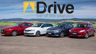 Mazda3 v Skoda Rapid v Ford Focus v Toyota Corolla Sedan | DCOTY14