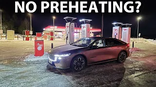 Mazda 6e Standard Range battery capacity test in cold weather