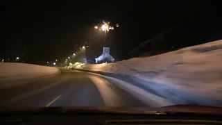 Tesla Model S P85 Winter driving in Oppheim