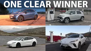 VW ID3 Pure vs Inster, MG4 and Model 3 SR+ charging battle