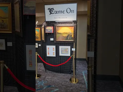 The Catan original paintings used in the creation of the game on public display