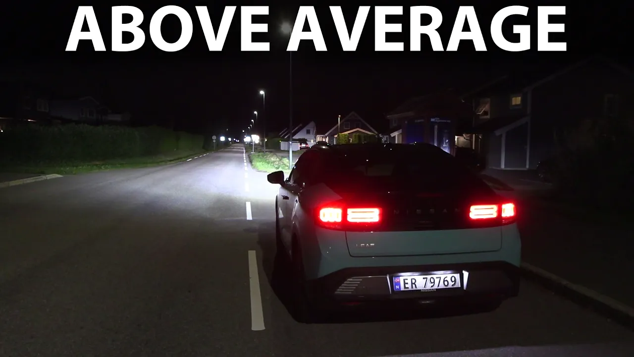 Nissan Leaf 75 kWh headlights test