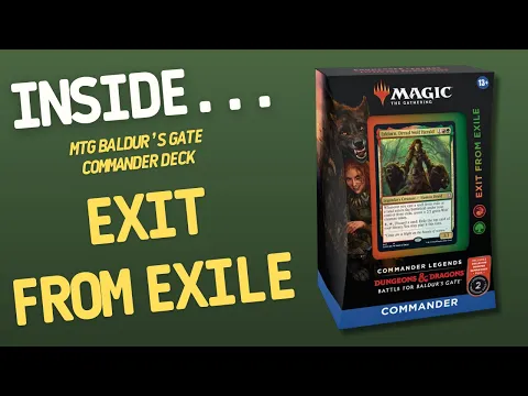Magic The Gathering Battle for Baldur’s Gate Exit From Exile Commander Deck | Inside #690