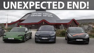 Race to Arctic Circle between Mach-e, Taycan and Model 3 part 2 with @KrisRifa