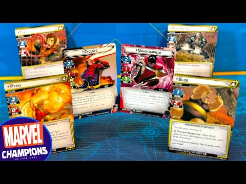 CYCLOPS & NIGHTCRAWLER Protect from the MANSION ATTACK in a Playthrough of MARVEL CHAMPIONS