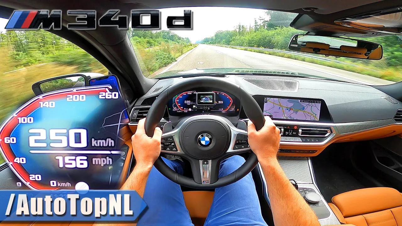 BMW M340d G21 | TOP SPEED on Autobahn [NO SPEED LIMIT] by AutoTopNL