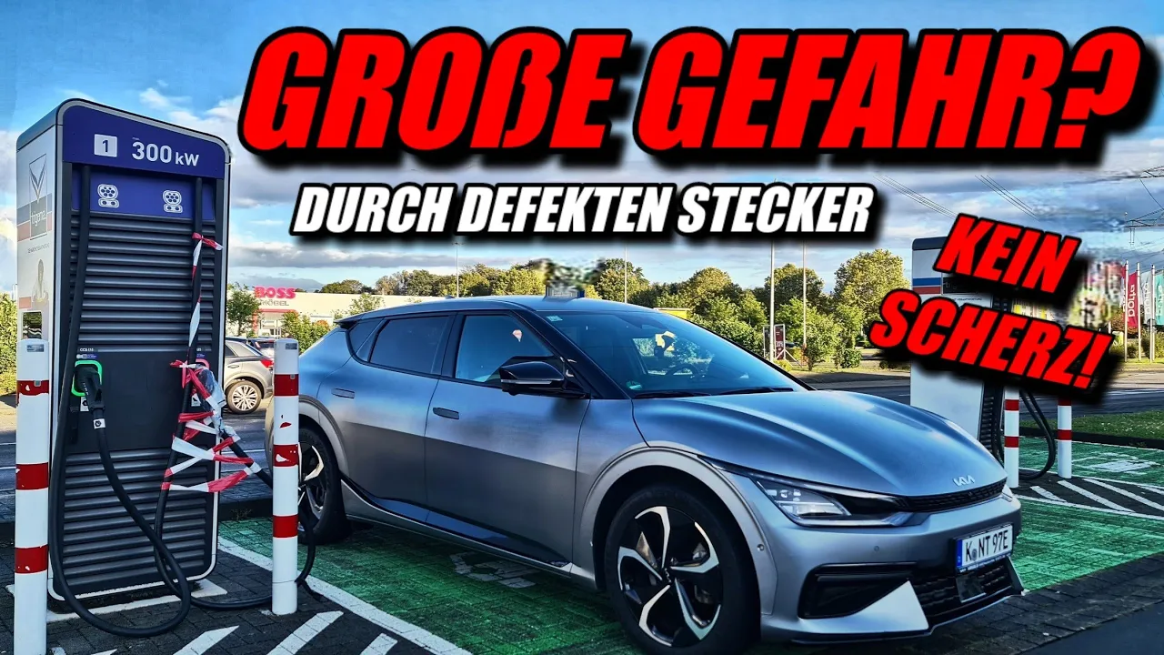 STROMSCHLAG GEFAHR an der Ladesäule! Defekter DC Stecker.