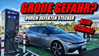 STROMSCHLAG GEFAHR an der Ladesäule! Defekter DC Stecker.
