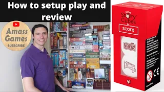 Rory's Story Cubes Score how to setup play and review AmassGames board game 4K co-operative dice