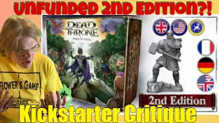 Dead Throne Second Edition - Kickstarter Critique Review
