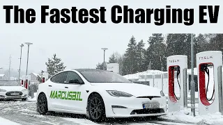 2023 Tesla Model S Charging Test At Supercharger