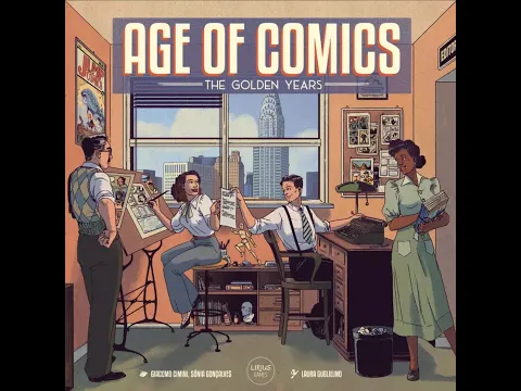 An overview of a full game of Age of Comics: The Golden Years launching on Kickstarter Sep 19th 2022