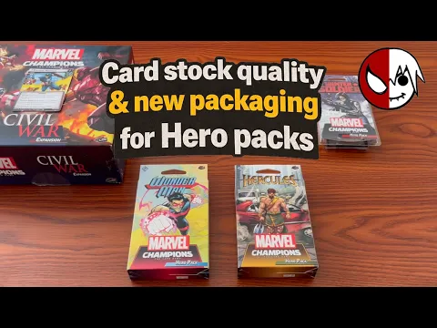 Card Stock Quality & New Packaging for Marvel Champions Hero Packs