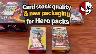 Card Stock Quality & New Packaging for Marvel Champions Hero Packs