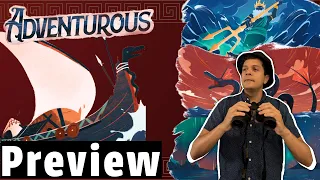Playing an 18 card Greek Epic | Adventurous Preview & Solo Playthrough
