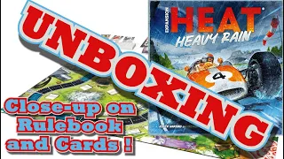 Unboxing - Heat: Heavy Rain [Close-up on Rulebook and Cards]