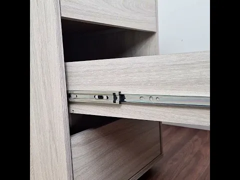 Corrediça Telescópica Mini para Gavetas 550mm até 25Kg Aço Zincado Prata Zamar