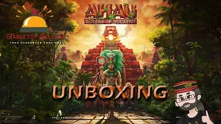 Unboxing Ahau: Rulers of Yucatán from Grand Gamers Guild. A Mayan themed board game. Ahau unboxing.