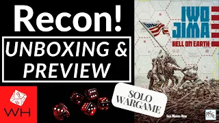 Recon! Iwo Jima: Hell on Earth | Wargame | Boardgame | Solo | WW2 | Preview