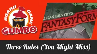 Board Game Gumbo: Three Rules You Might Miss..
